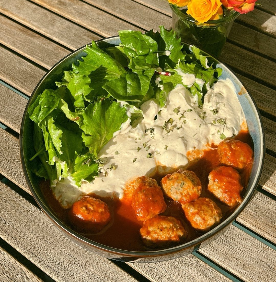 Salat mit Spiessen